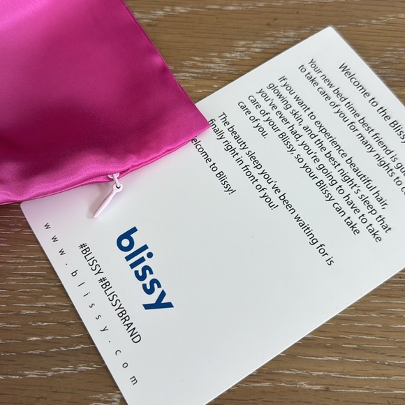 New in box blissy 100% pure Mulberry SILK QUEEN PILLOWCASE PINK OMBRE MOMME 22 - Picture 9 of 10